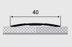 Поріжок різнорівневий алюмінієвий 1-А з відкритим монтажем 0,9м