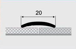Поріжок однорівневий алюмінієвий 10-А із прихованим монтажем 0,9м