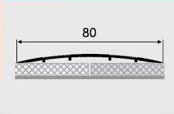 Поріжок однорівневий алюмінієвий 11-А з відкритим монтажем 2,7м