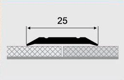 Поріжок різнорівневий алюмінієвий 5-А з відкритим монтажем 1,8м